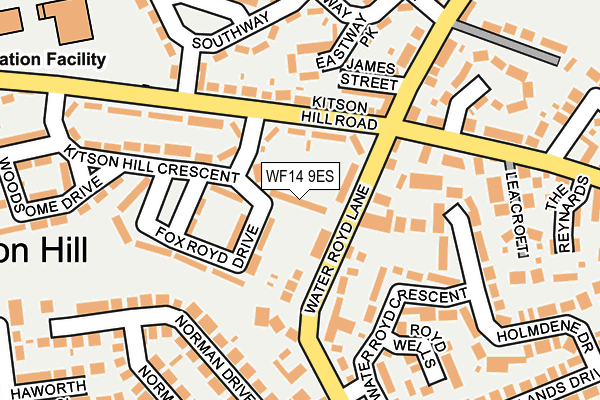 WF14 9ES map - OS OpenMap – Local (Ordnance Survey) WF14 9ES map - OS OpenMap – Local (Ordnance Survey)