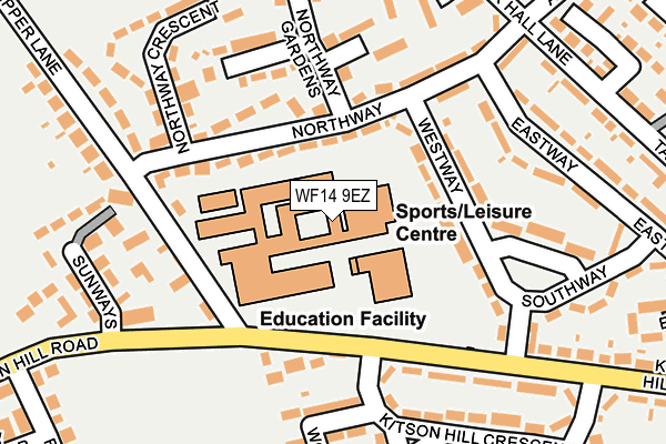 WF14 9EZ map - OS OpenMap – Local (Ordnance Survey) WF14 9EZ map - OS OpenMap – Local (Ordnance Survey)