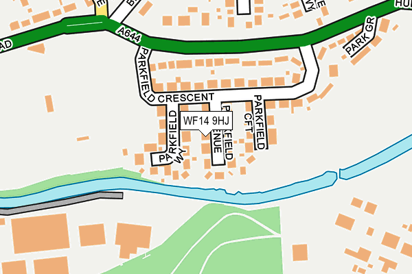WF14 9HJ map - OS OpenMap – Local (Ordnance Survey) WF14 9HJ map - OS OpenMap – Local (Ordnance Survey)