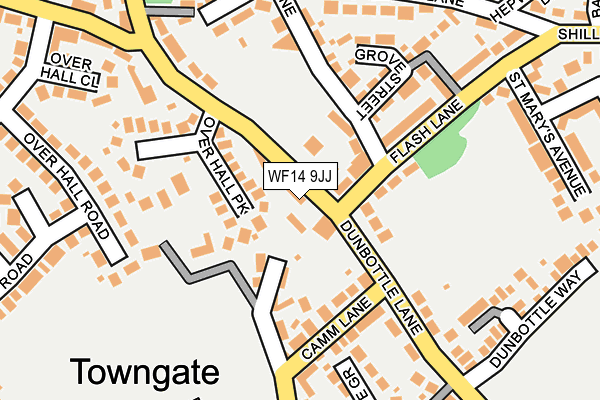 WF14 9JJ map - OS OpenMap – Local (Ordnance Survey) WF14 9JJ map - OS OpenMap – Local (Ordnance Survey)