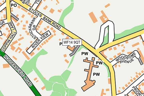 WF14 9QT map - OS OpenMap – Local (Ordnance Survey) WF14 9QT map - OS OpenMap – Local (Ordnance Survey)