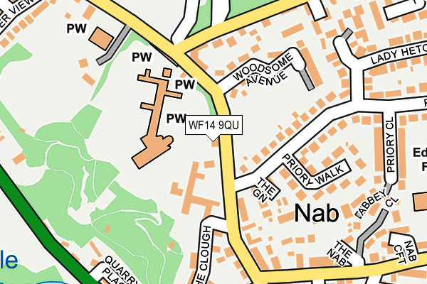 WF14 9QU map - OS OpenMap – Local (Ordnance Survey) WF14 9QU map - OS OpenMap – Local (Ordnance Survey)