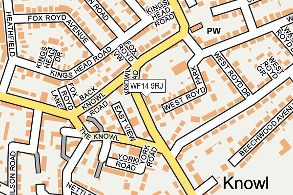 WF14 9RJ map - OS OpenMap – Local (Ordnance Survey) WF14 9RJ map - OS OpenMap – Local (Ordnance Survey)