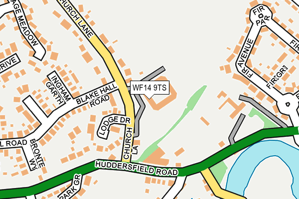 WF14 9TS map - OS OpenMap – Local (Ordnance Survey) WF14 9TS map - OS OpenMap – Local (Ordnance Survey)