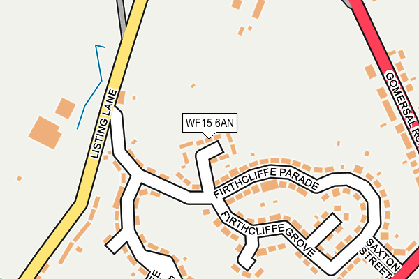 WF15 6AN map - OS OpenMap – Local (Ordnance Survey) WF15 6AN map - OS OpenMap – Local (Ordnance Survey)