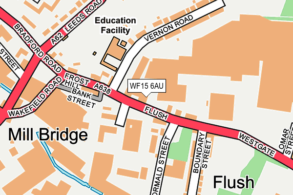 WF15 6AU map - OS OpenMap – Local (Ordnance Survey) WF15 6AU map - OS OpenMap – Local (Ordnance Survey)