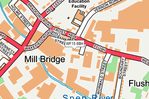 WF15 6BH map - OS OpenMap – Local (Ordnance Survey) WF15 6BH map - OS OpenMap – Local (Ordnance Survey)