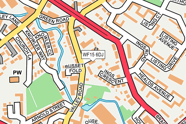 WF15 6DJ map - OS OpenMap – Local (Ordnance Survey) WF15 6DJ map - OS OpenMap – Local (Ordnance Survey)