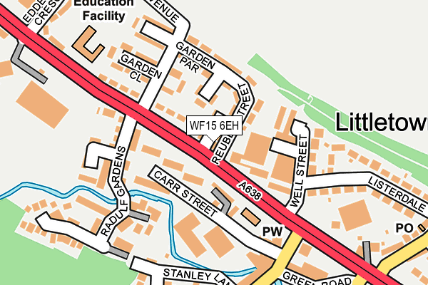 WF15 6EH map - OS OpenMap – Local (Ordnance Survey) WF15 6EH map - OS OpenMap – Local (Ordnance Survey)