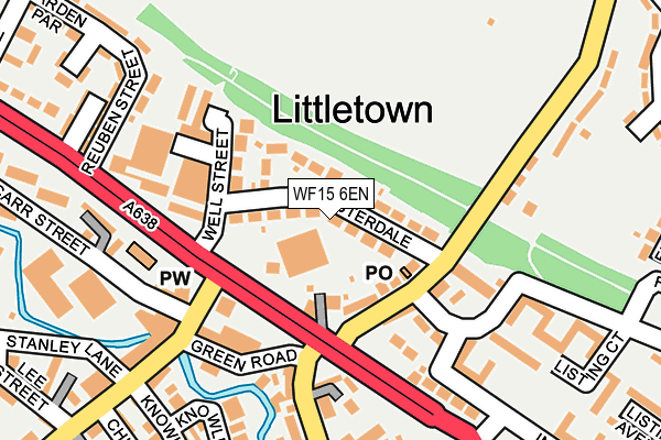 WF15 6EN map - OS OpenMap – Local (Ordnance Survey) WF15 6EN map - OS OpenMap – Local (Ordnance Survey)