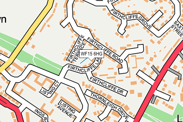WF15 6HG map - OS OpenMap – Local (Ordnance Survey) WF15 6HG map - OS OpenMap – Local (Ordnance Survey)