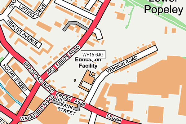 WF15 6JG map - OS OpenMap – Local (Ordnance Survey) WF15 6JG map - OS OpenMap – Local (Ordnance Survey)