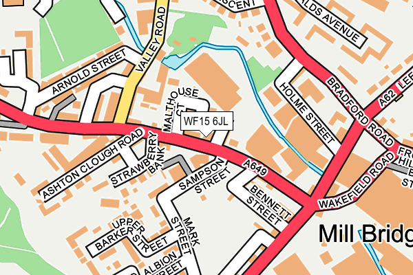 WF15 6JL map - OS OpenMap – Local (Ordnance Survey) WF15 6JL map - OS OpenMap – Local (Ordnance Survey)