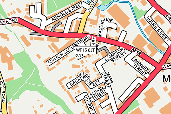 WF15 6JT map - OS OpenMap – Local (Ordnance Survey) WF15 6JT map - OS OpenMap – Local (Ordnance Survey)