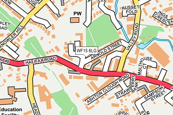 WF15 6LG map - OS OpenMap – Local (Ordnance Survey) WF15 6LG map - OS OpenMap – Local (Ordnance Survey)