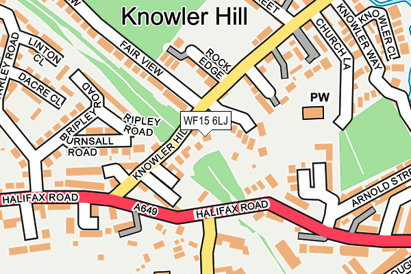 WF15 6LJ map - OS OpenMap – Local (Ordnance Survey) WF15 6LJ map - OS OpenMap – Local (Ordnance Survey)