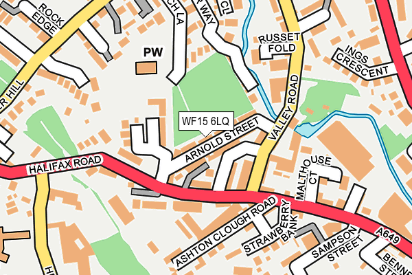 WF15 6LQ map - OS OpenMap – Local (Ordnance Survey) WF15 6LQ map - OS OpenMap – Local (Ordnance Survey)