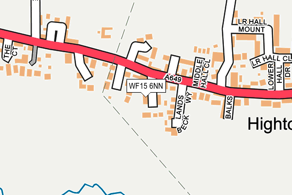 WF15 6NN map - OS OpenMap – Local (Ordnance Survey) WF15 6NN map - OS OpenMap – Local (Ordnance Survey)