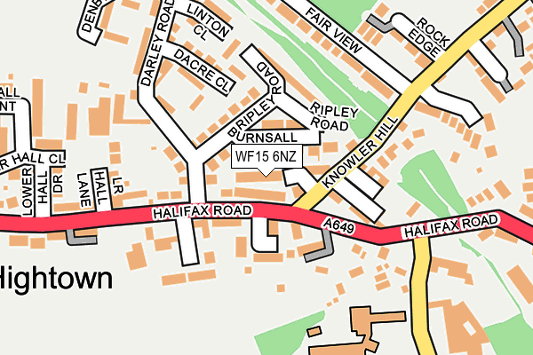 WF15 6NZ map - OS OpenMap – Local (Ordnance Survey) WF15 6NZ map - OS OpenMap – Local (Ordnance Survey)