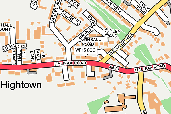WF15 6QQ map - OS OpenMap – Local (Ordnance Survey) WF15 6QQ map - OS OpenMap – Local (Ordnance Survey)