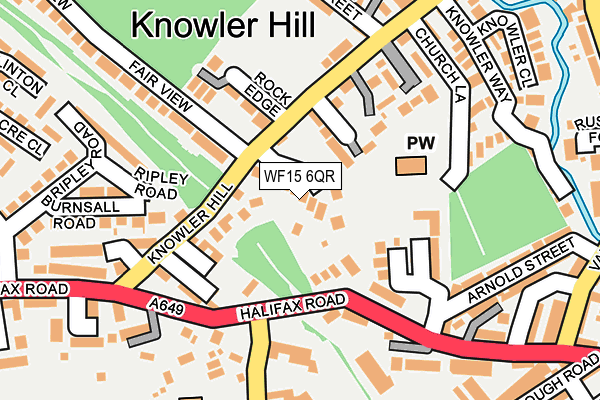 WF15 6QR map - OS OpenMap – Local (Ordnance Survey) WF15 6QR map - OS OpenMap – Local (Ordnance Survey)