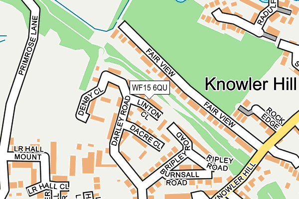 WF15 6QU map - OS OpenMap – Local (Ordnance Survey) WF15 6QU map - OS OpenMap – Local (Ordnance Survey)