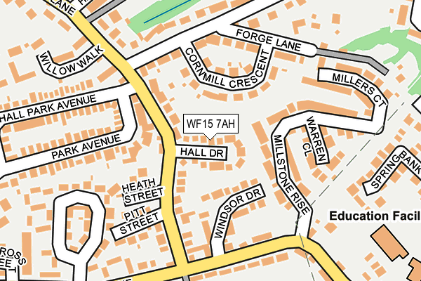 WF15 7AH map - OS OpenMap – Local (Ordnance Survey) WF15 7AH map - OS OpenMap – Local (Ordnance Survey)