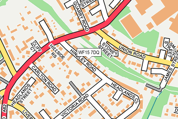 WF15 7DQ map - OS OpenMap – Local (Ordnance Survey) WF15 7DQ map - OS OpenMap – Local (Ordnance Survey)