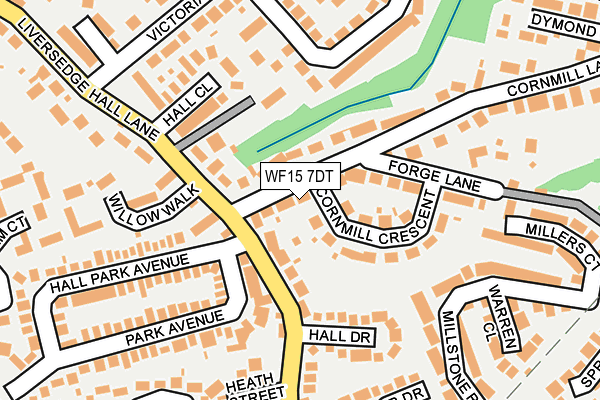 WF15 7DT map - OS OpenMap – Local (Ordnance Survey) WF15 7DT map - OS OpenMap – Local (Ordnance Survey)
