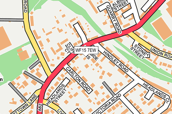 WF15 7EW map - OS OpenMap – Local (Ordnance Survey) WF15 7EW map - OS OpenMap – Local (Ordnance Survey)