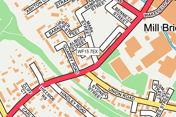WF15 7EX map - OS OpenMap – Local (Ordnance Survey) WF15 7EX map - OS OpenMap – Local (Ordnance Survey)