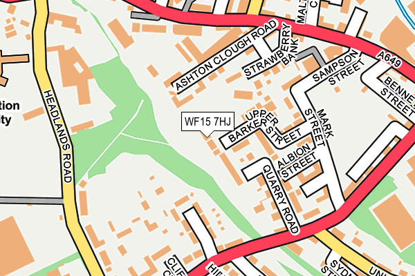 WF15 7HJ map - OS OpenMap – Local (Ordnance Survey) WF15 7HJ map - OS OpenMap – Local (Ordnance Survey)