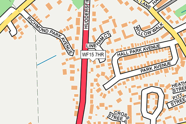 WF15 7HR map - OS OpenMap – Local (Ordnance Survey) WF15 7HR map - OS OpenMap – Local (Ordnance Survey)