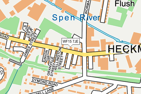 WF15 7JE map - OS OpenMap – Local (Ordnance Survey) WF15 7JE map - OS OpenMap – Local (Ordnance Survey)