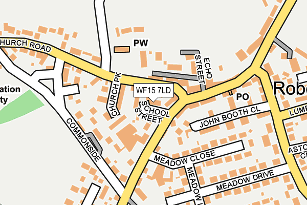 WF15 7LD map - OS OpenMap – Local (Ordnance Survey) WF15 7LD map - OS OpenMap – Local (Ordnance Survey)