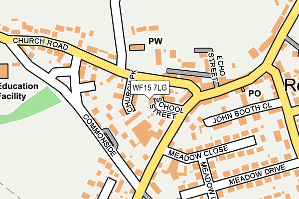 WF15 7LG map - OS OpenMap – Local (Ordnance Survey) WF15 7LG map - OS OpenMap – Local (Ordnance Survey)