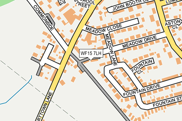 WF15 7LH map - OS OpenMap – Local (Ordnance Survey) WF15 7LH map - OS OpenMap – Local (Ordnance Survey)