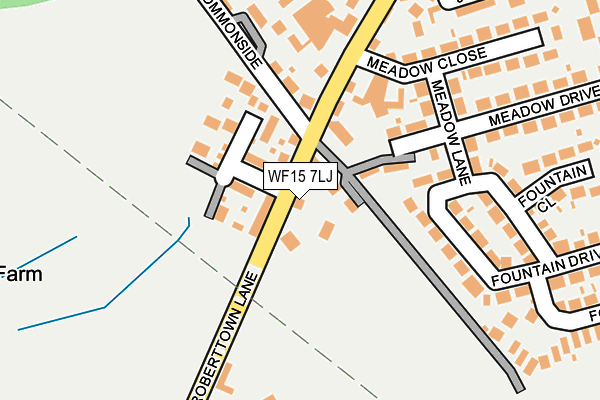 WF15 7LJ map - OS OpenMap – Local (Ordnance Survey) WF15 7LJ map - OS OpenMap – Local (Ordnance Survey)