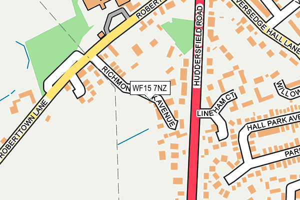 WF15 7NZ map - OS OpenMap – Local (Ordnance Survey) WF15 7NZ map - OS OpenMap – Local (Ordnance Survey)