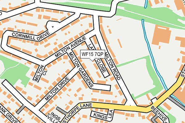 WF15 7QP map - OS OpenMap – Local (Ordnance Survey) WF15 7QP map - OS OpenMap – Local (Ordnance Survey)