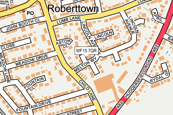 WF15 7QR map - OS OpenMap – Local (Ordnance Survey) WF15 7QR map - OS OpenMap – Local (Ordnance Survey)