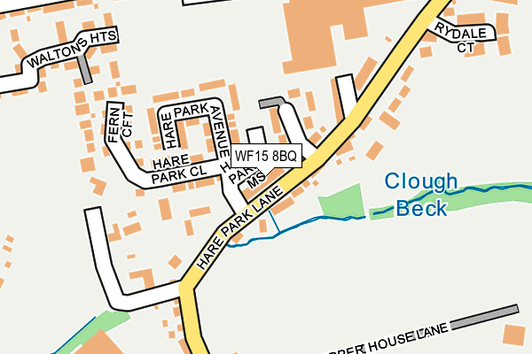 WF15 8BQ map - OS OpenMap – Local (Ordnance Survey) WF15 8BQ map - OS OpenMap – Local (Ordnance Survey)