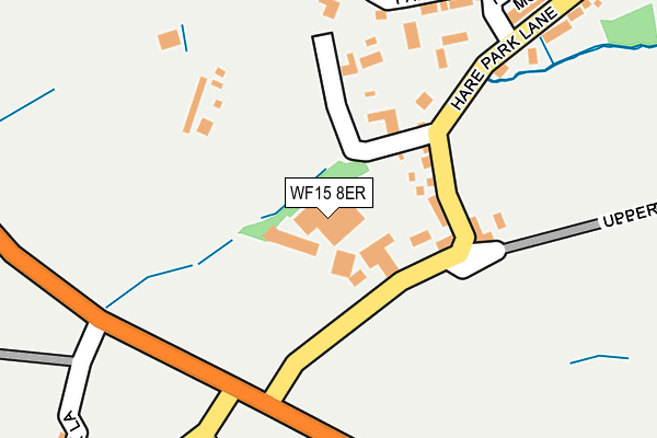 WF15 8ER map - OS OpenMap – Local (Ordnance Survey) WF15 8ER map - OS OpenMap – Local (Ordnance Survey)