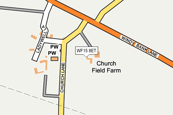 WF15 8ET map - OS OpenMap – Local (Ordnance Survey) WF15 8ET map - OS OpenMap – Local (Ordnance Survey)
