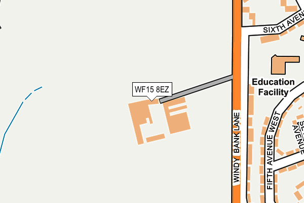 WF15 8EZ map - OS OpenMap – Local (Ordnance Survey) WF15 8EZ map - OS OpenMap – Local (Ordnance Survey)