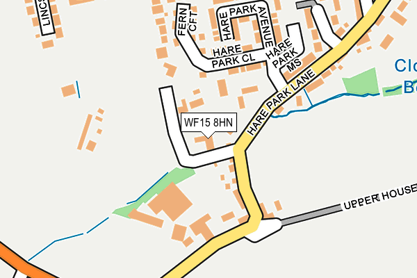 WF15 8HN map - OS OpenMap – Local (Ordnance Survey) WF15 8HN map - OS OpenMap – Local (Ordnance Survey)