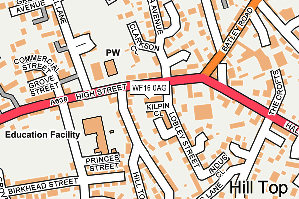 WF16 0AG map - OS OpenMap – Local (Ordnance Survey) WF16 0AG map - OS OpenMap – Local (Ordnance Survey)