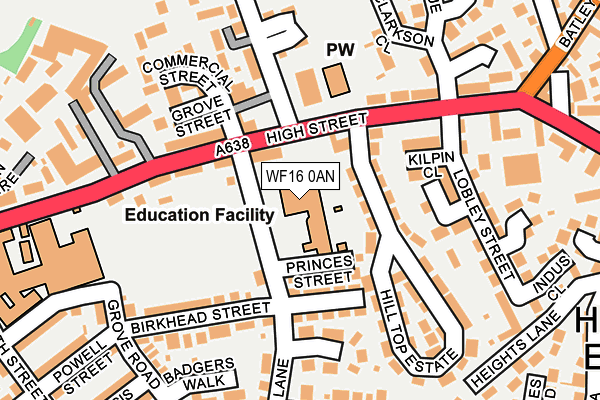 WF16 0AN map - OS OpenMap – Local (Ordnance Survey) WF16 0AN map - OS OpenMap – Local (Ordnance Survey)