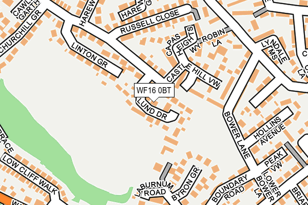 WF16 0BT map - OS OpenMap – Local (Ordnance Survey) WF16 0BT map - OS OpenMap – Local (Ordnance Survey)