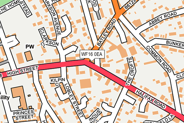 WF16 0EA map - OS OpenMap – Local (Ordnance Survey) WF16 0EA map - OS OpenMap – Local (Ordnance Survey)